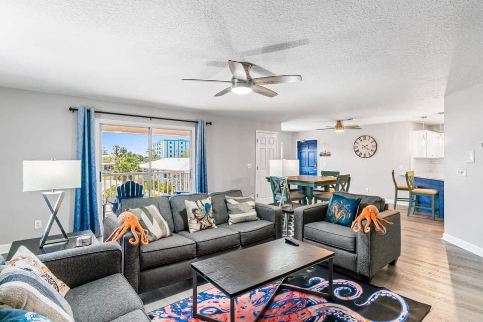 Living room with Deck access