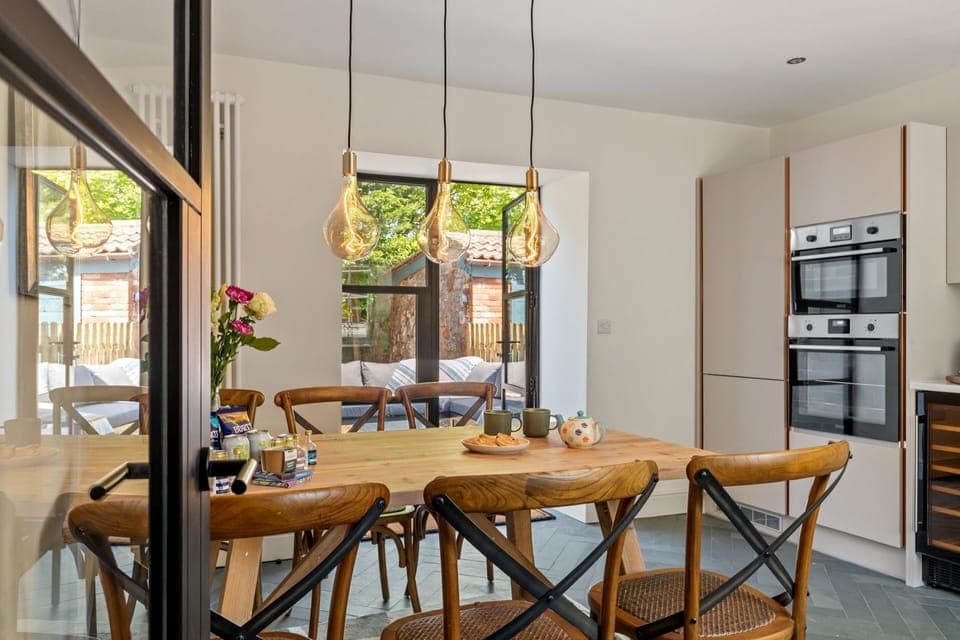 The dining room at Teacher's Cottage, Gower