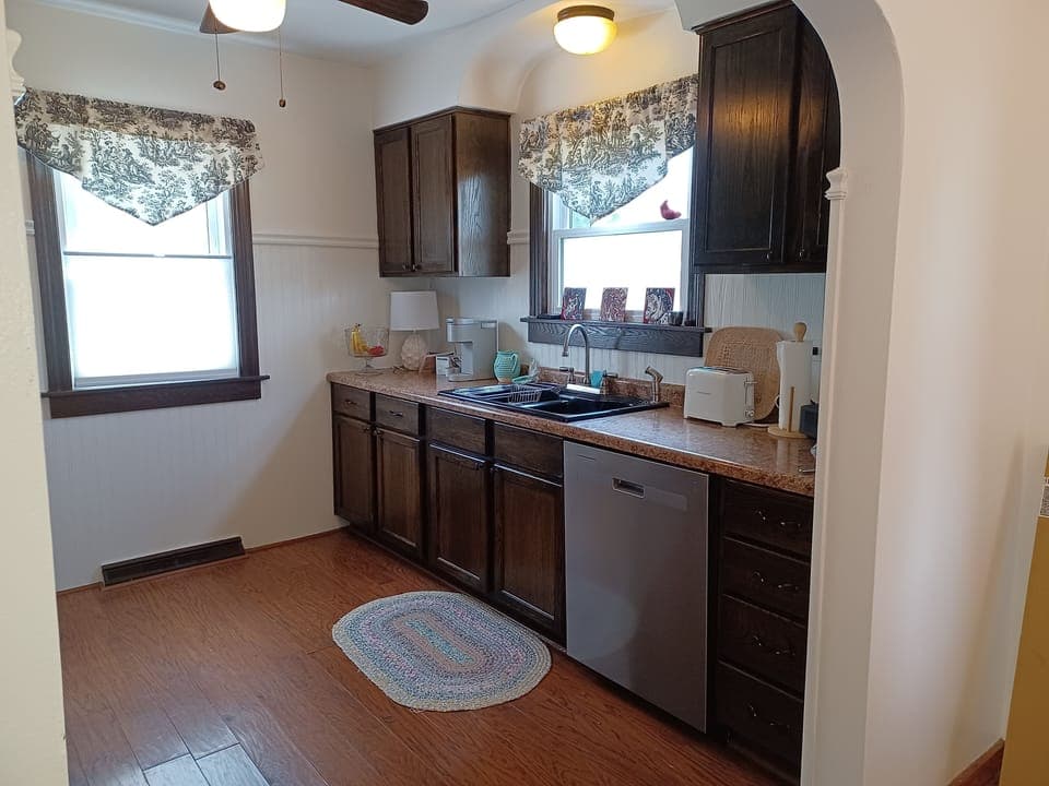 Kitchen with New Dishwasher and Keurig Coffee Maker