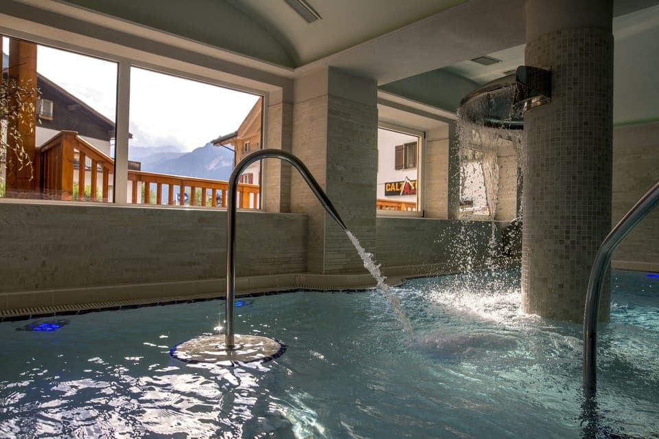 Indoor pool, open 4:00 PM to 8:00 PM, sun loungers