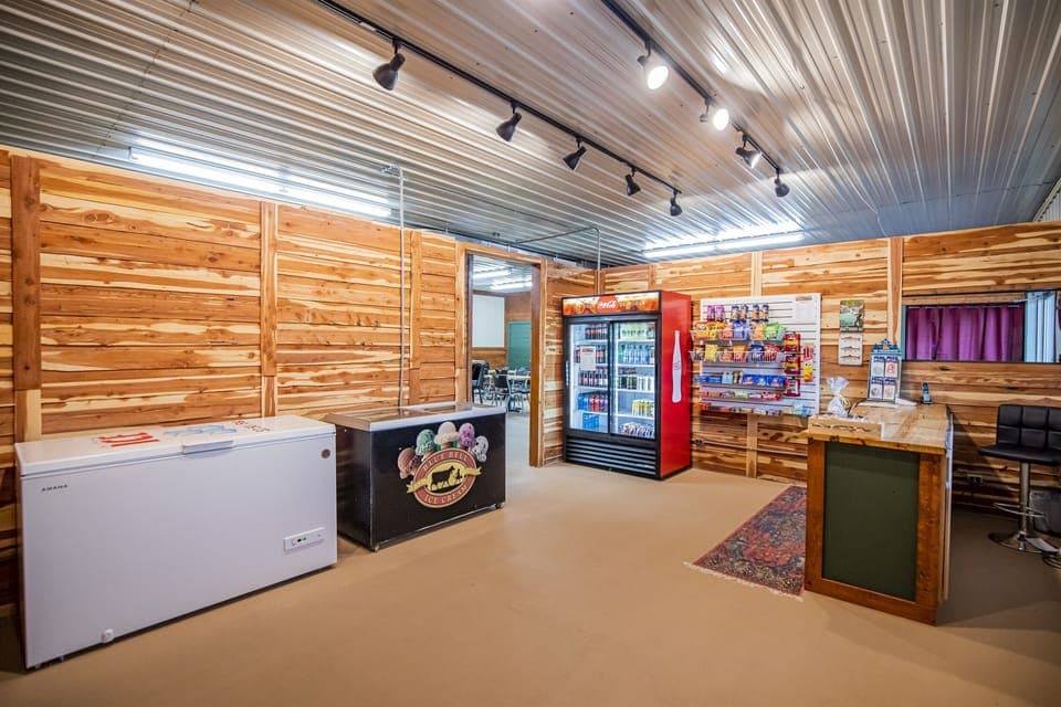 Variety of drinks and snacks available