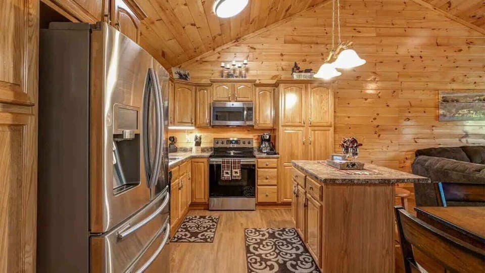  Cook up culinary delights in this stylish, well-equipped kitchen with rustic charm!