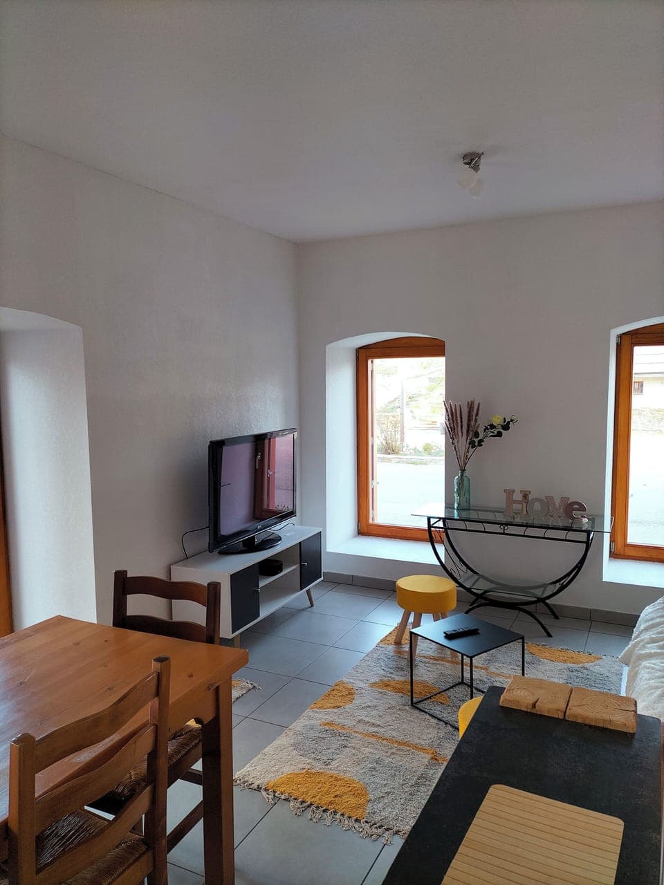 Family Apartment, 2 Bedrooms, Mobility Accessible | Living area | 22-cm flat-screen TV with digital channels, heated floors