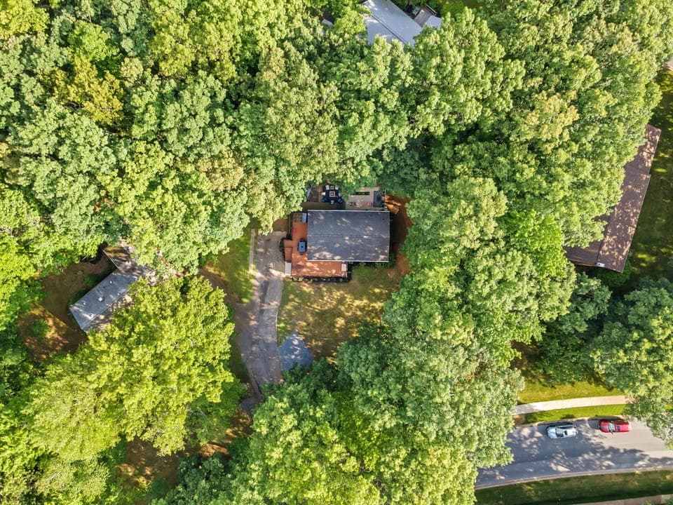 Parking for 6 cars. Tucked back surrounded by trees. Nice peaceful, and private.