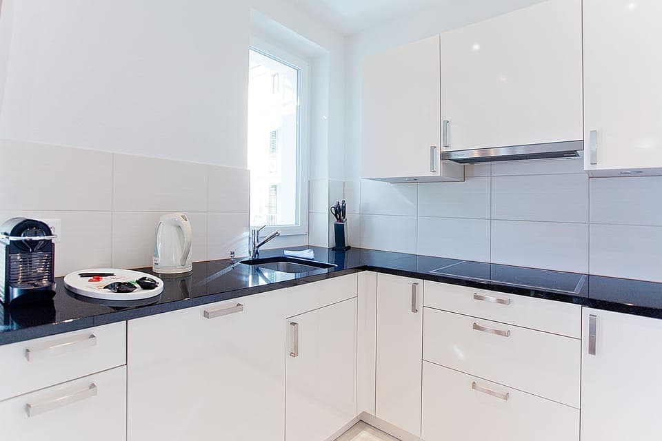 Premium Apartment, 2 Bedrooms | Private kitchen | Full-size fridge, microwave, oven, stovetop