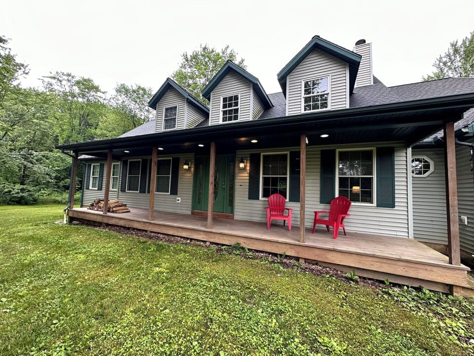 Front porch of the home. 