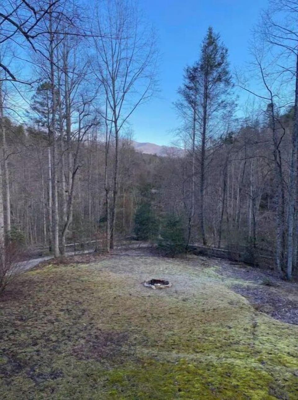 winter mountain view from deck