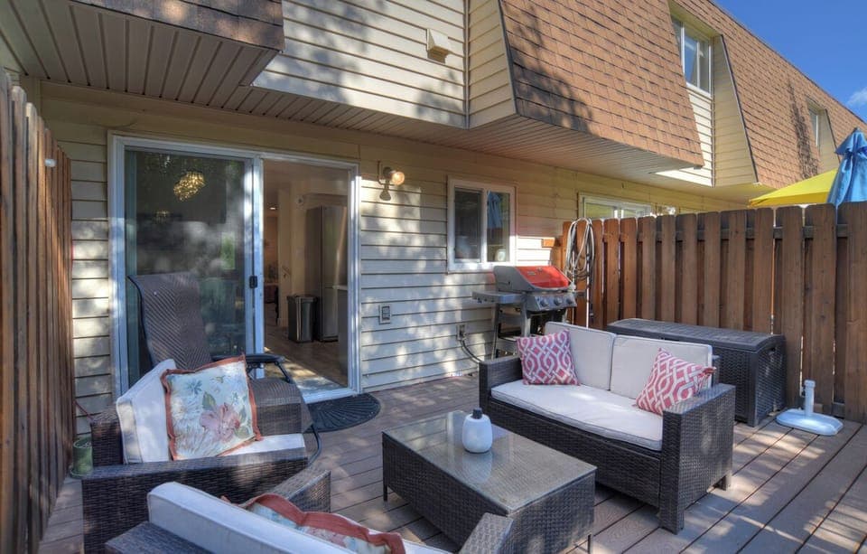 Deck with Outdoor Living Space and Grill