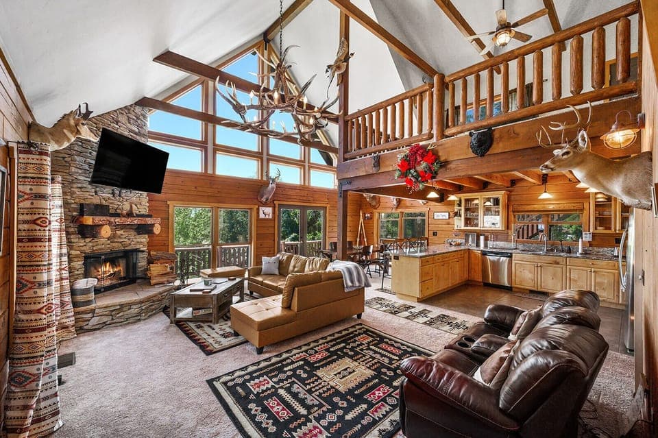 Open living room and kitchen 