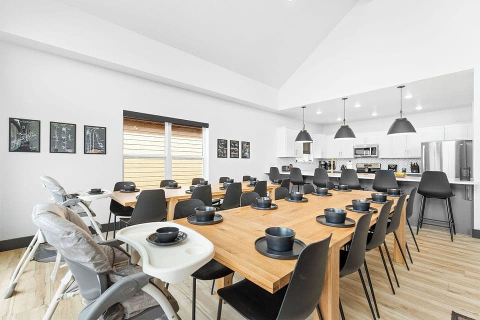 Dining Room seats up to 25!  Two high chairs are also available. 