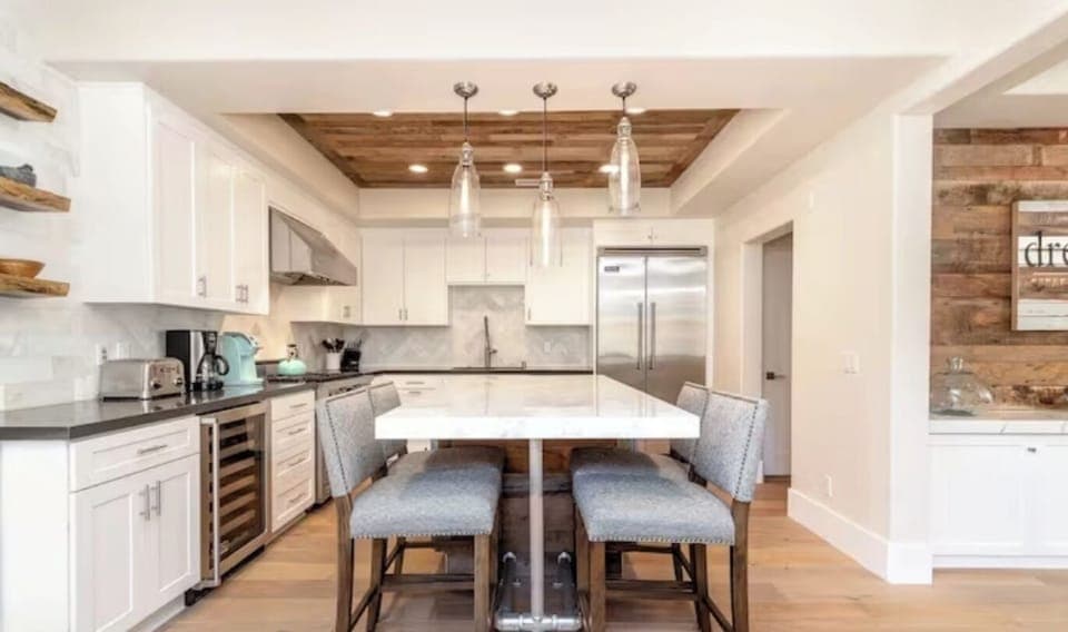 Large Marble Kitchen Island