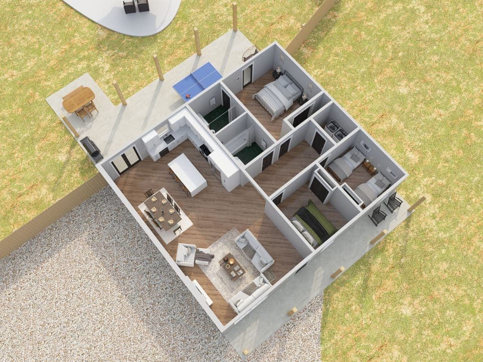 Full 3D floor plan of the home