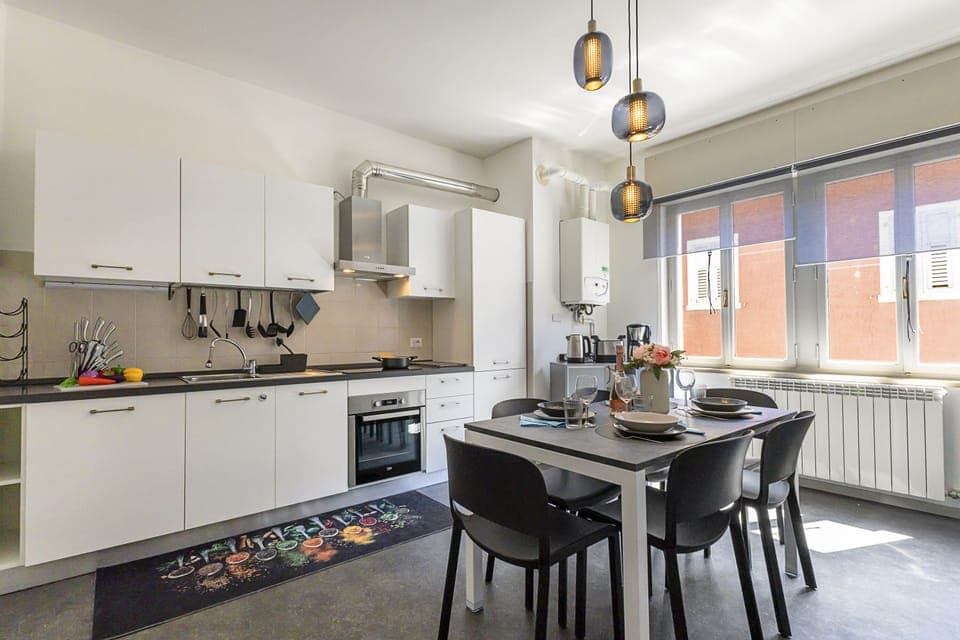 Kitchen and dining area
