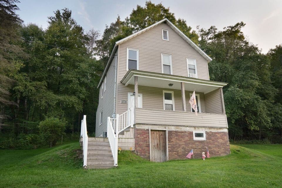 The woods are just steps away from the back door!