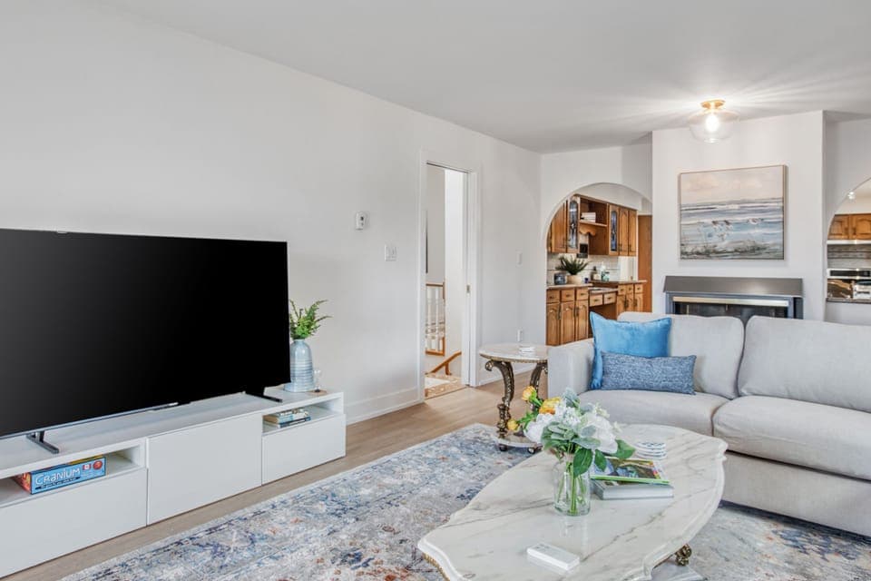 65" smart tv in the living room