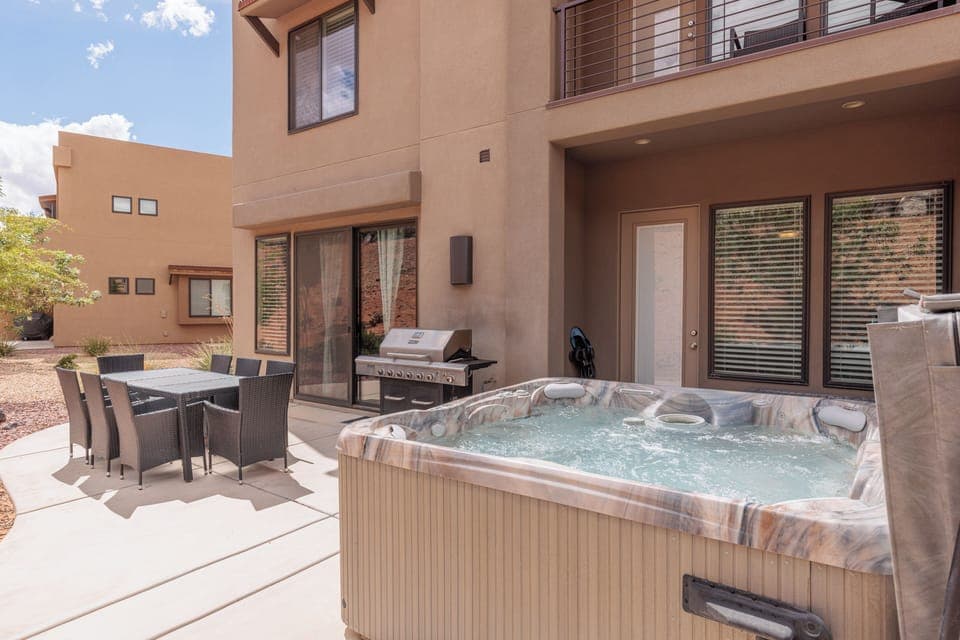 Back Patio Hot Tub View