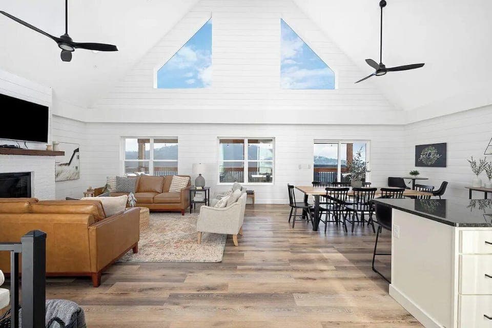 Gorgeous great room at the Gather Inn