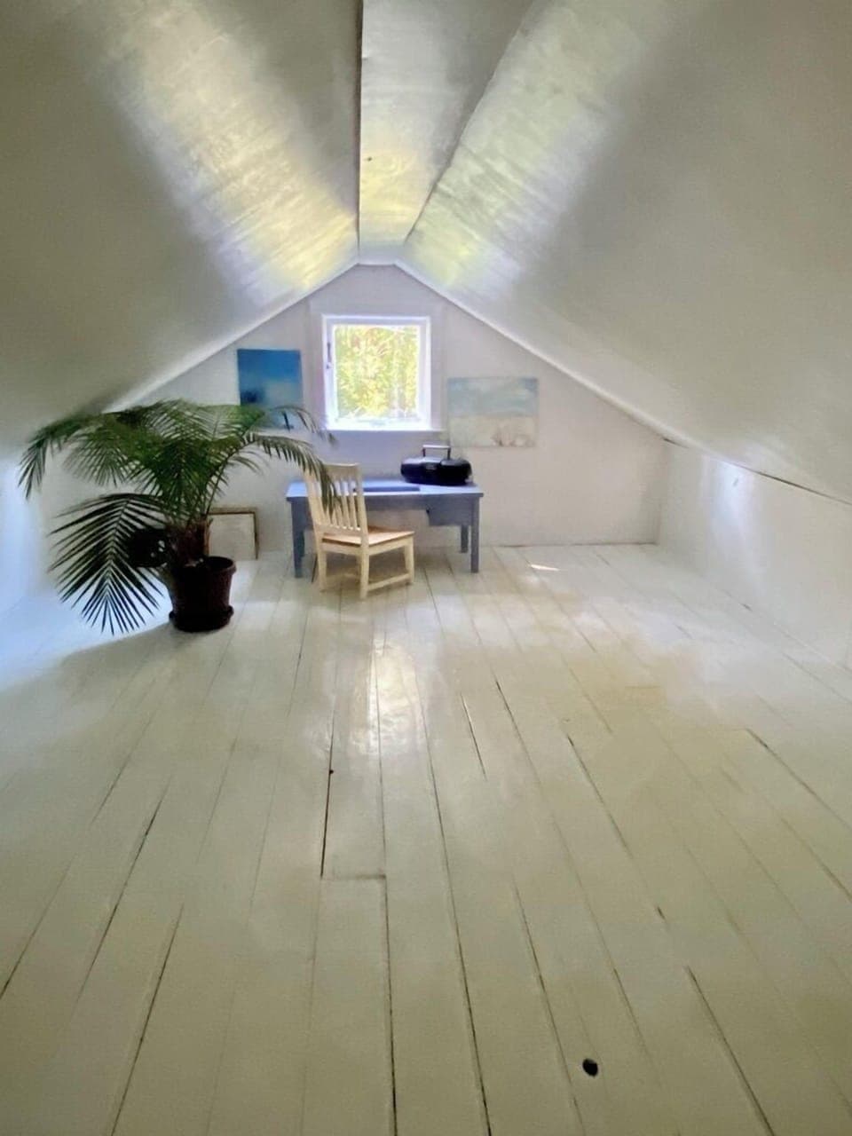 Work area in the loft