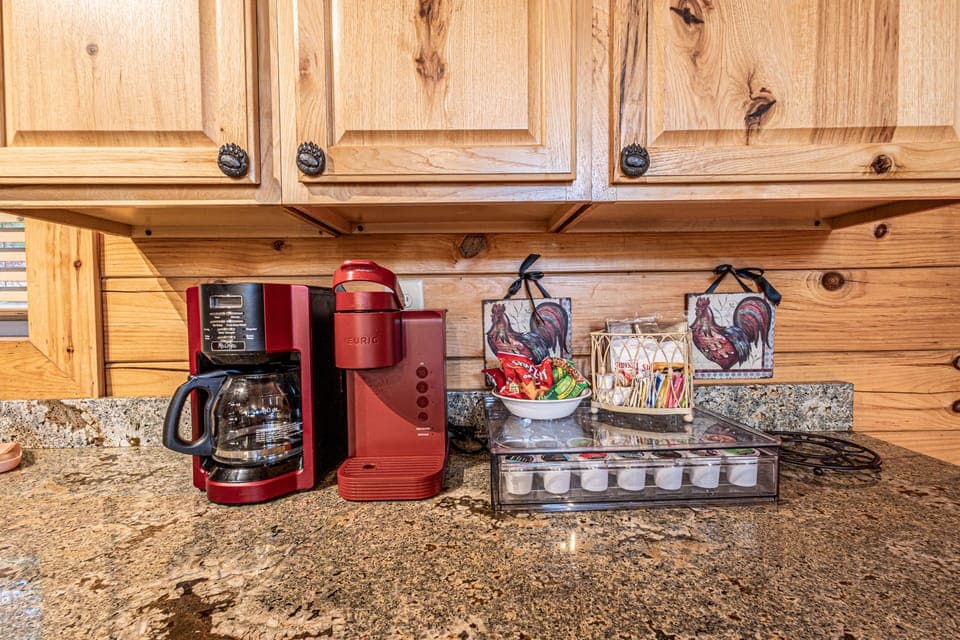Coffee station with provided coffee
