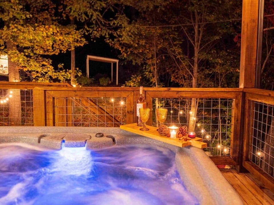 Unwind in the luxurious cabin—pure relaxation surrounded by the serenity of the Smoky Mountains.