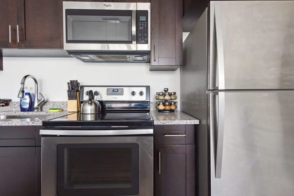Microwave and cooking range