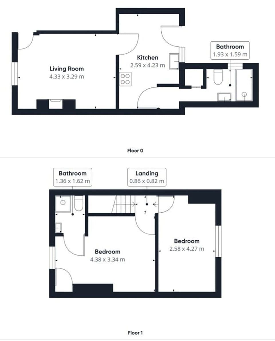 House | 2 bedrooms, desk, Internet