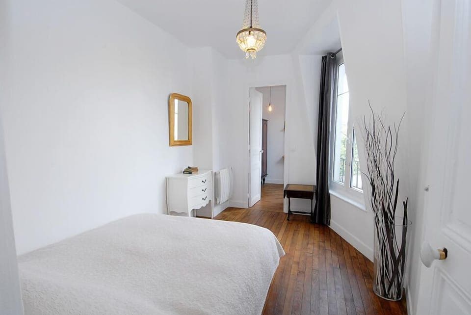 1 bedroom, desk, blackout drapes, iron/ironing board