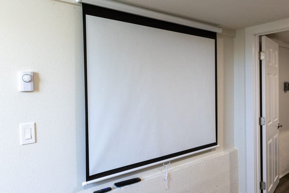 Projector Screen In Movie Room