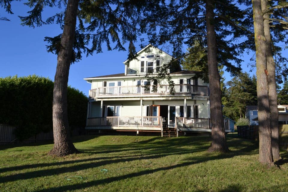 View of the house from the backyard.