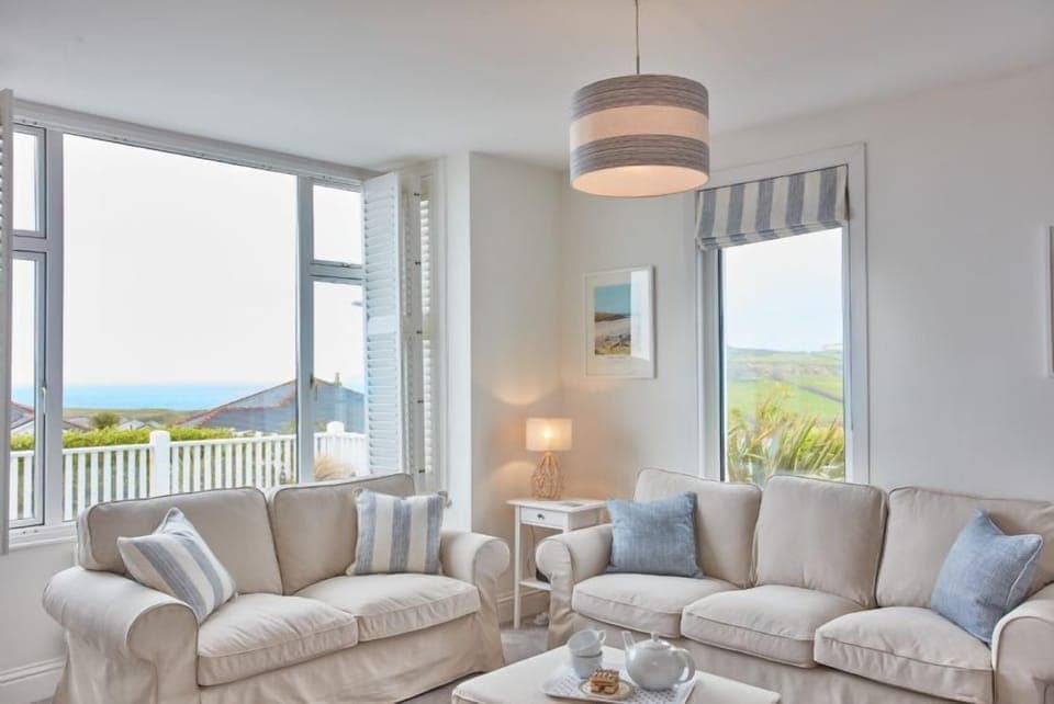 Tamarisk House, Newquay. Ground floor: Sitting room, get cosy and watch the world go by