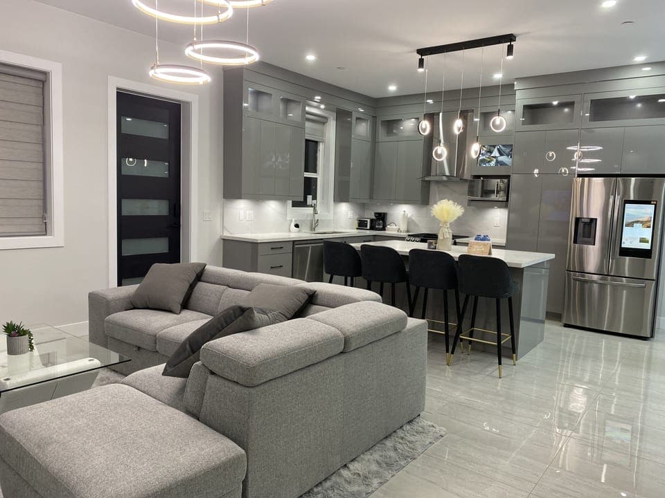 Kitchen and living room