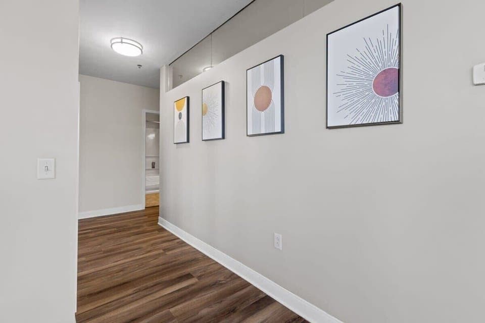 Bright modern hallway