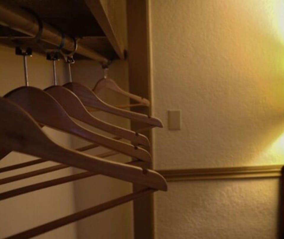 Shower, towels, soap, shampoo