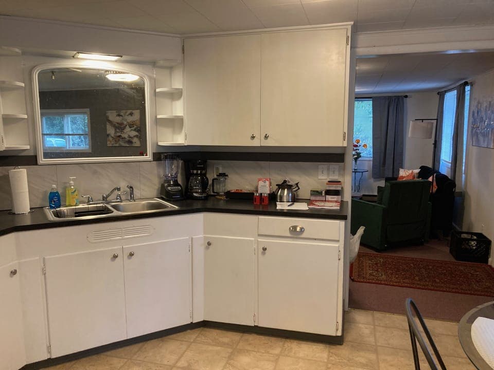 Coffee Bar is right of the sink.  Try Italian, French or Northwest brewing!