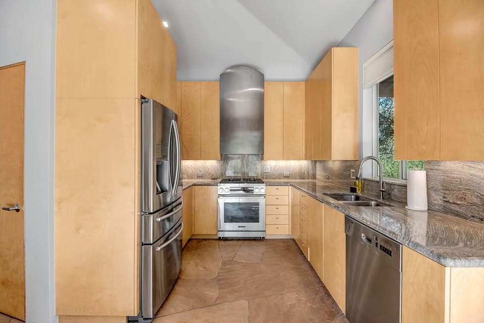 Fully Equipped Kitchen with Stainless Steel Appliances