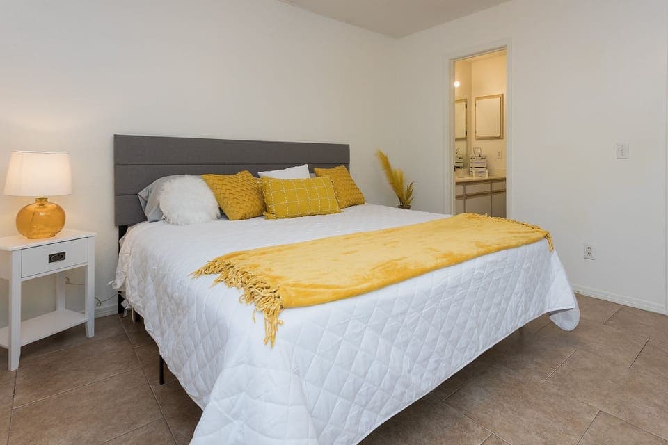 Master bedroom with king bed