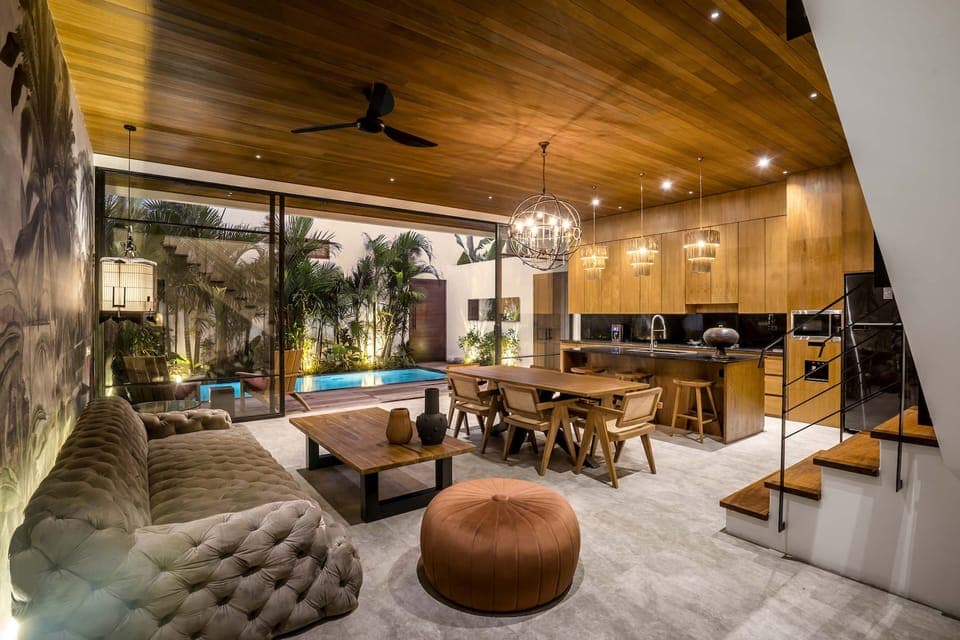 Deluxe Villa, 3 Bedrooms, Private Pool, Pool View | Living area | 32-inch Smart TV with digital channels