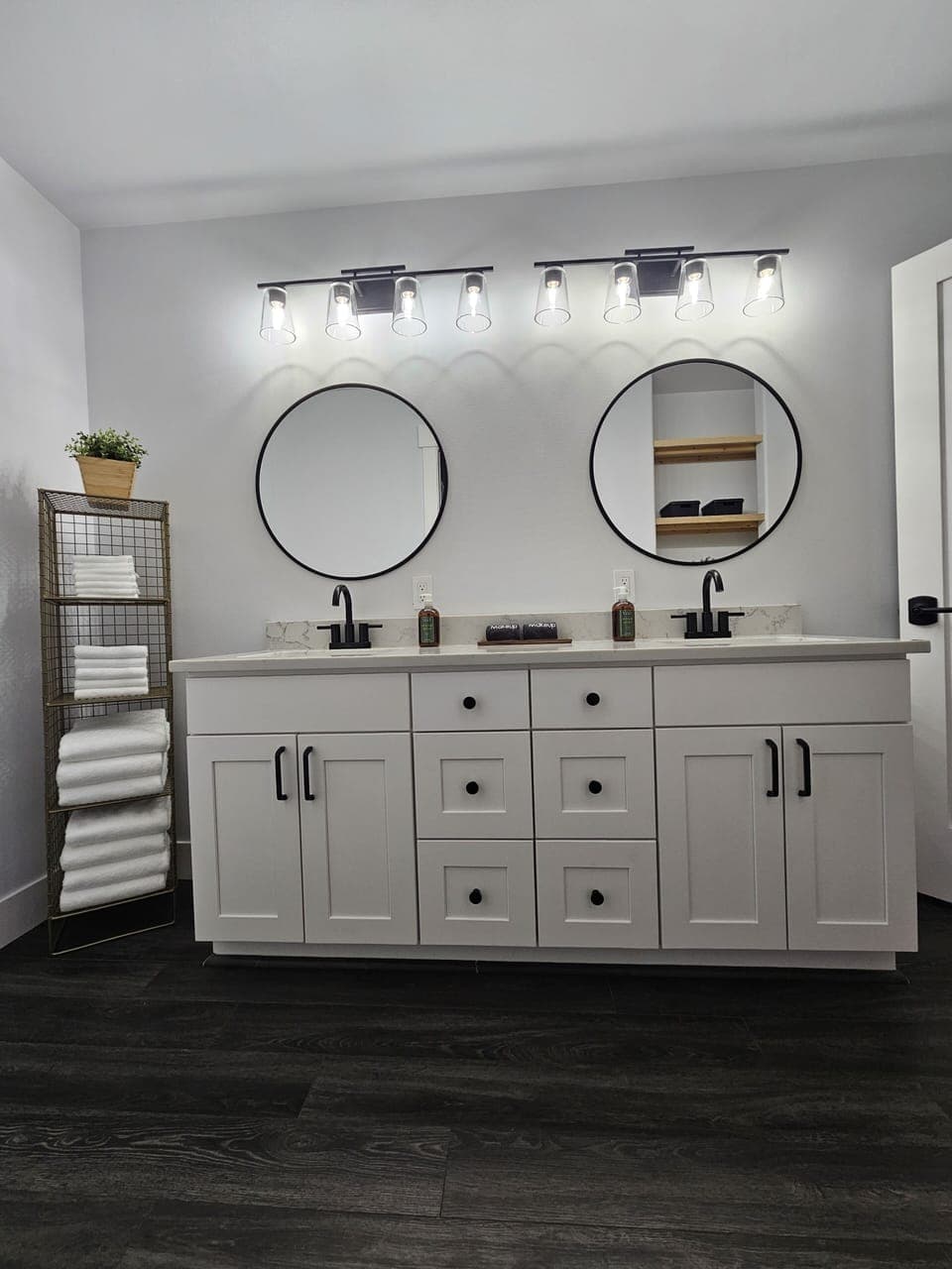 Vanity in upstairs bathroom. 