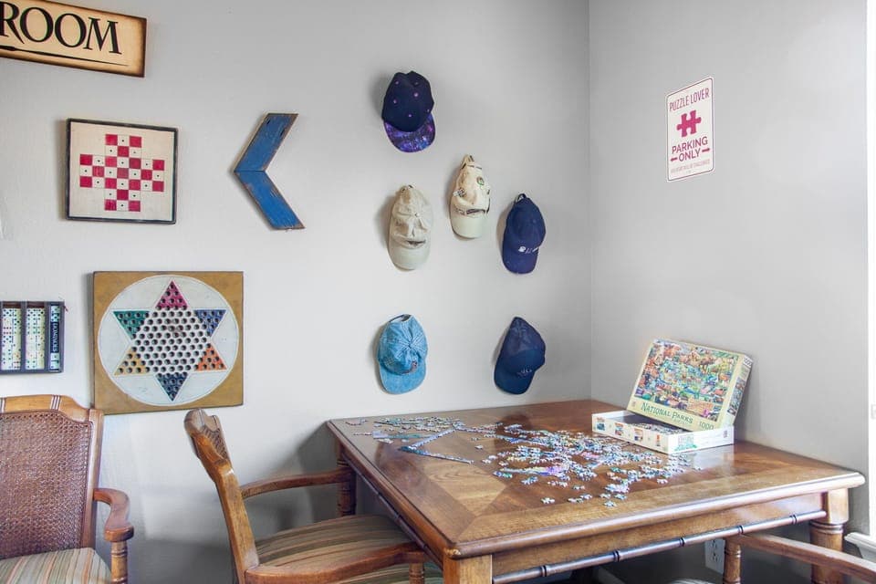 Puzzle Table for chilly winter months