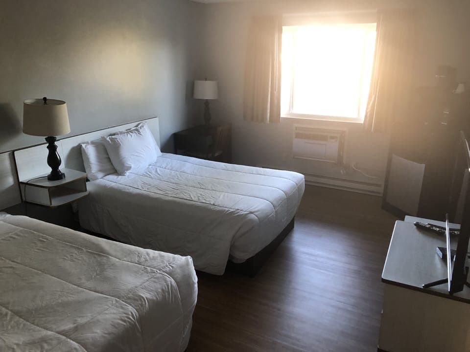 Room, 2 Double Beds | Laptop workspace, iron/ironing board, bed sheets