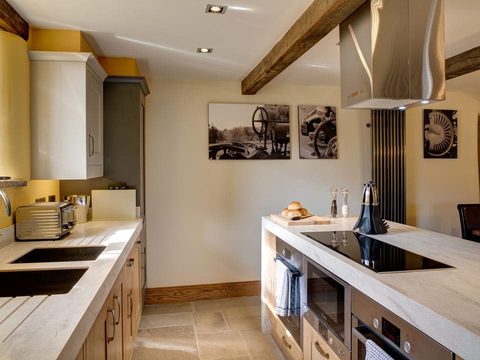 Fridge, dishwasher, electric kettle, toaster