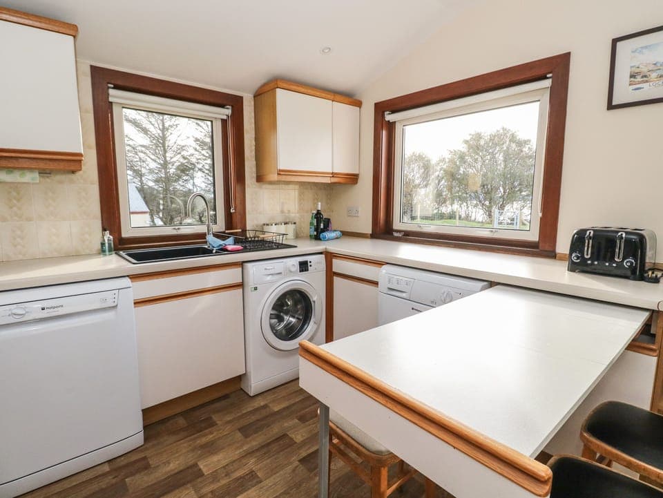 Fridge, dishwasher, electric kettle, toaster