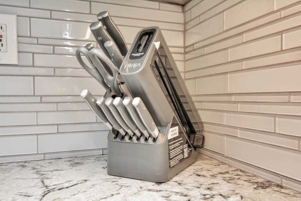 The Ninja knife set makes  cutting and chopping a breeze. 