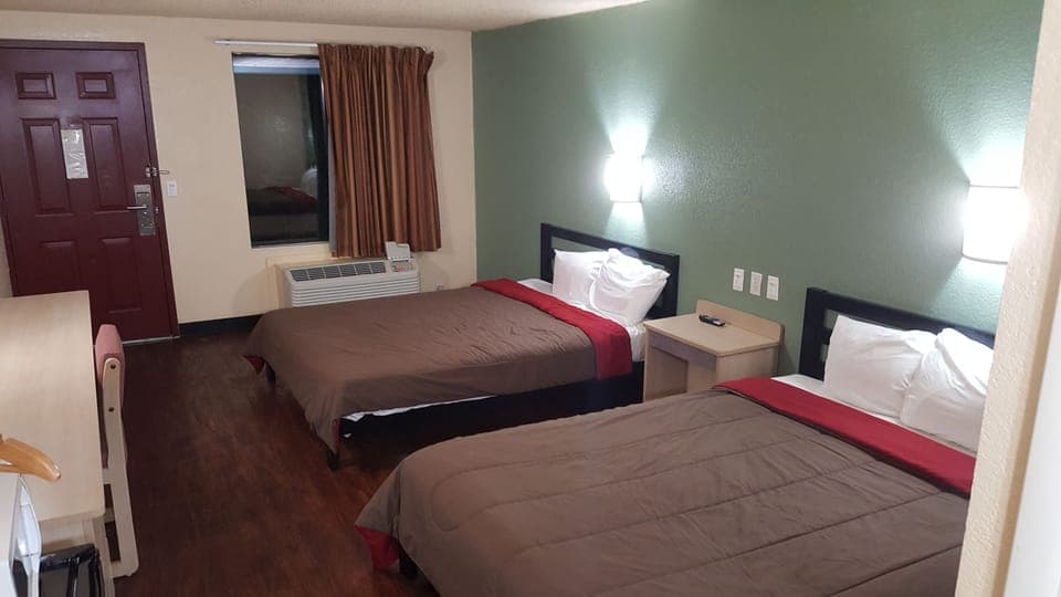 Desk, free WiFi, bed sheets