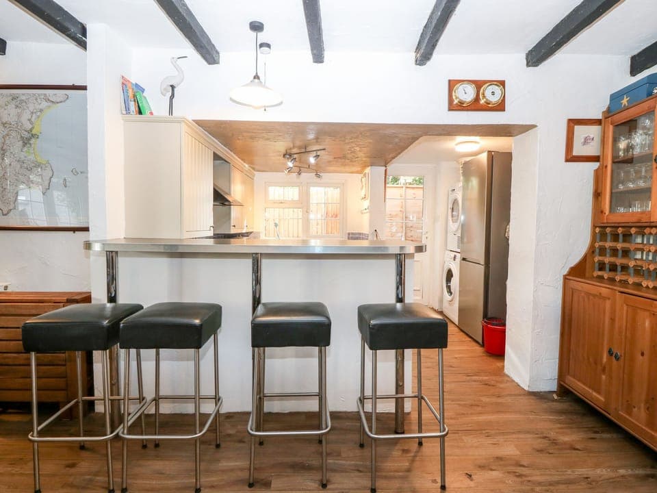 Fridge, dishwasher, electric kettle, toaster