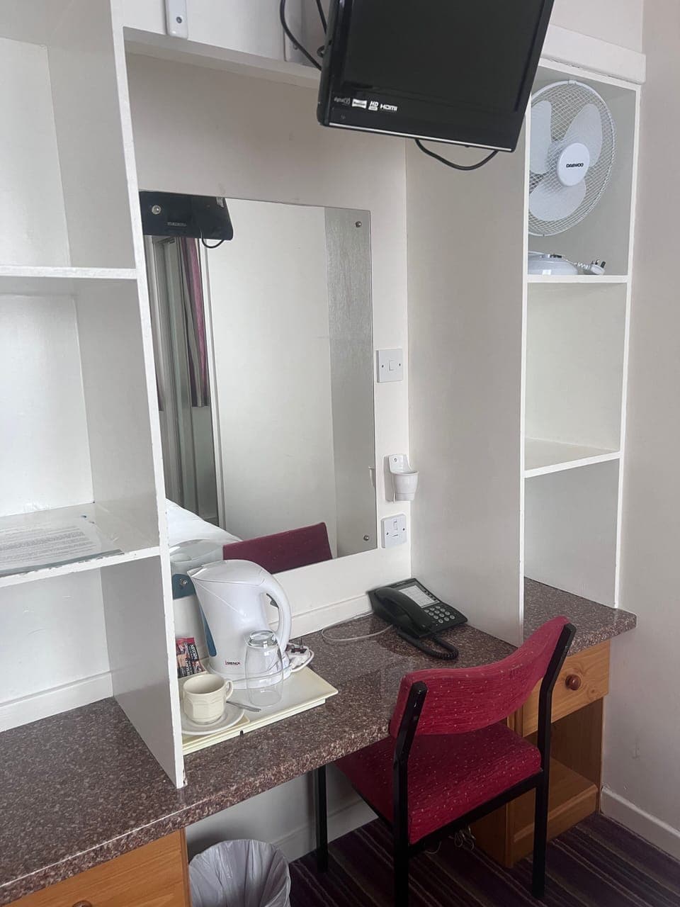 Double Room | Desk, iron/ironing board