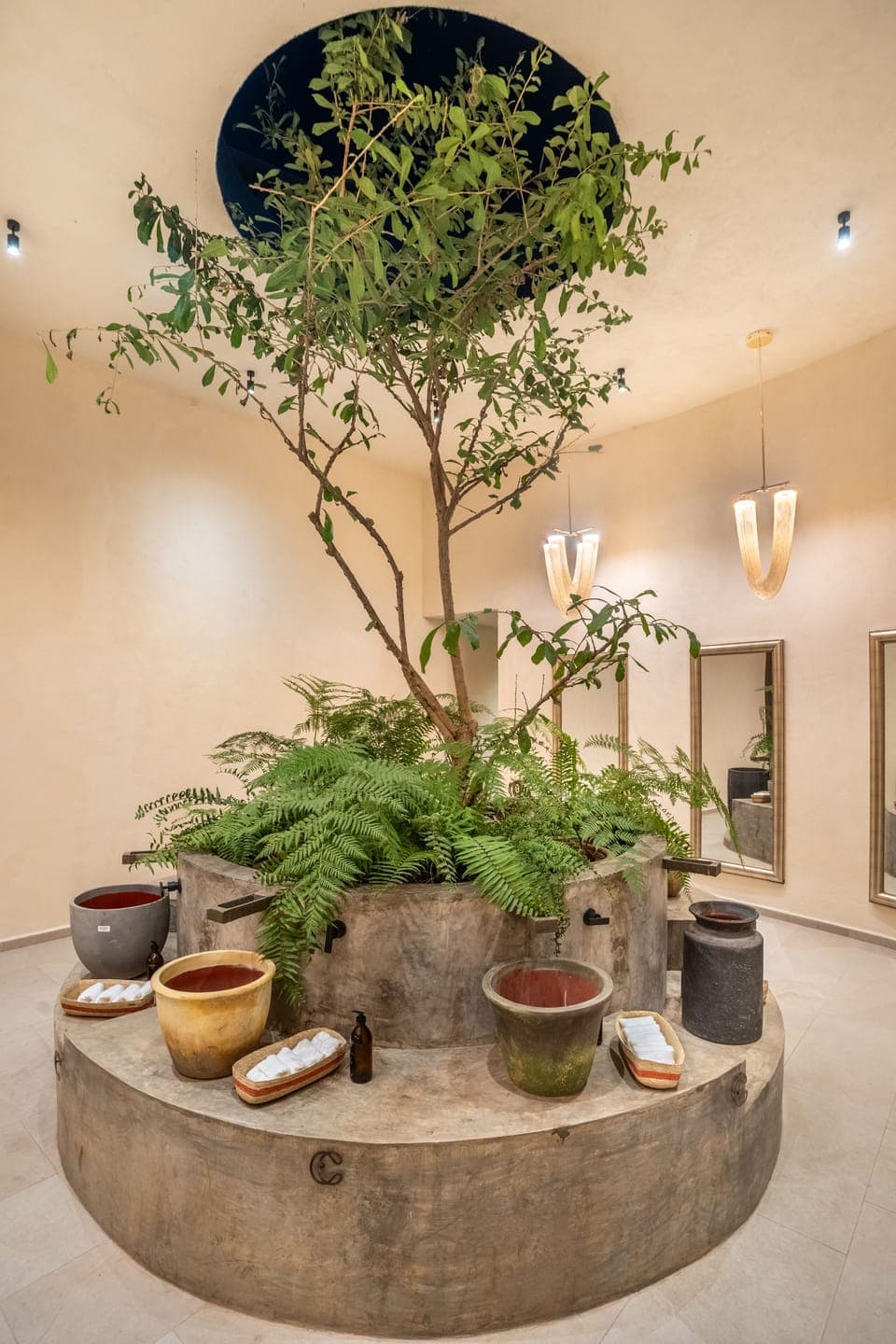 Outdoor banquet area