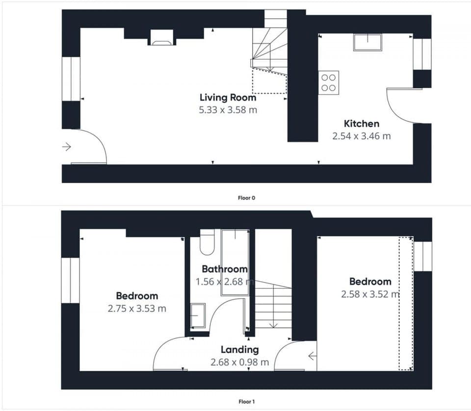 House | 2 bedrooms, iron/ironing board, Internet