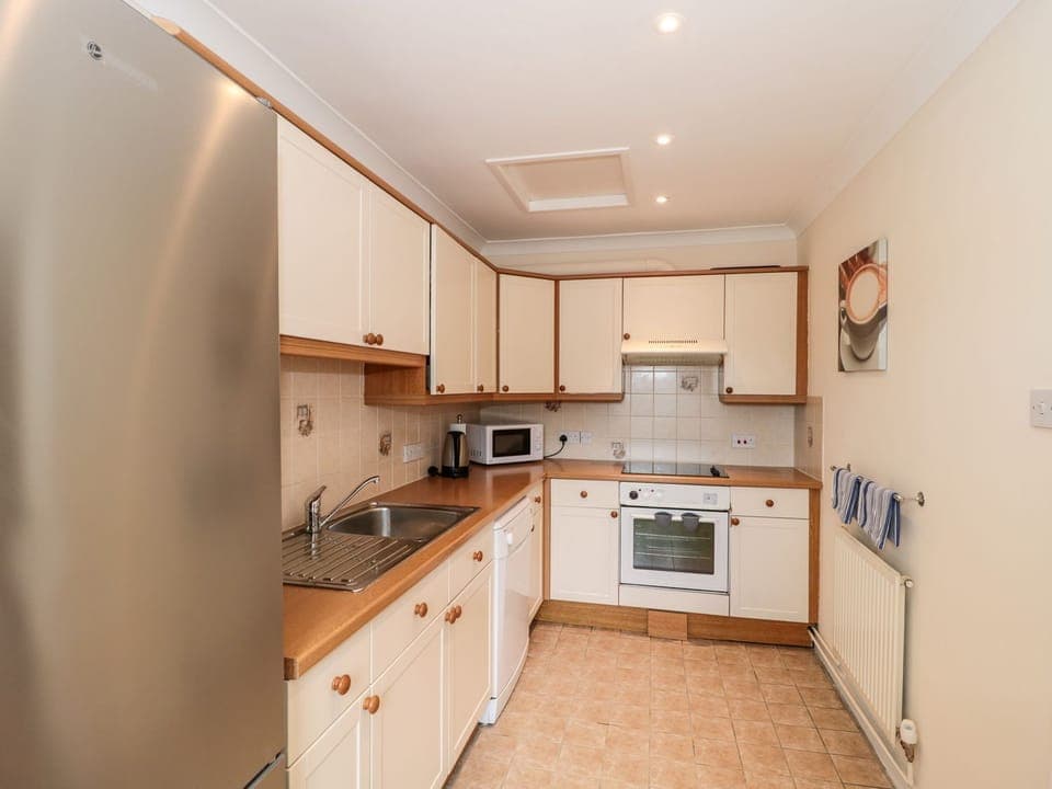 Fridge, dishwasher, electric kettle, toaster