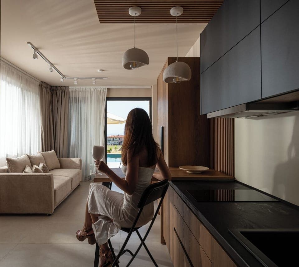 Deluxe Suite with Private Pool | Living room | Smart TV